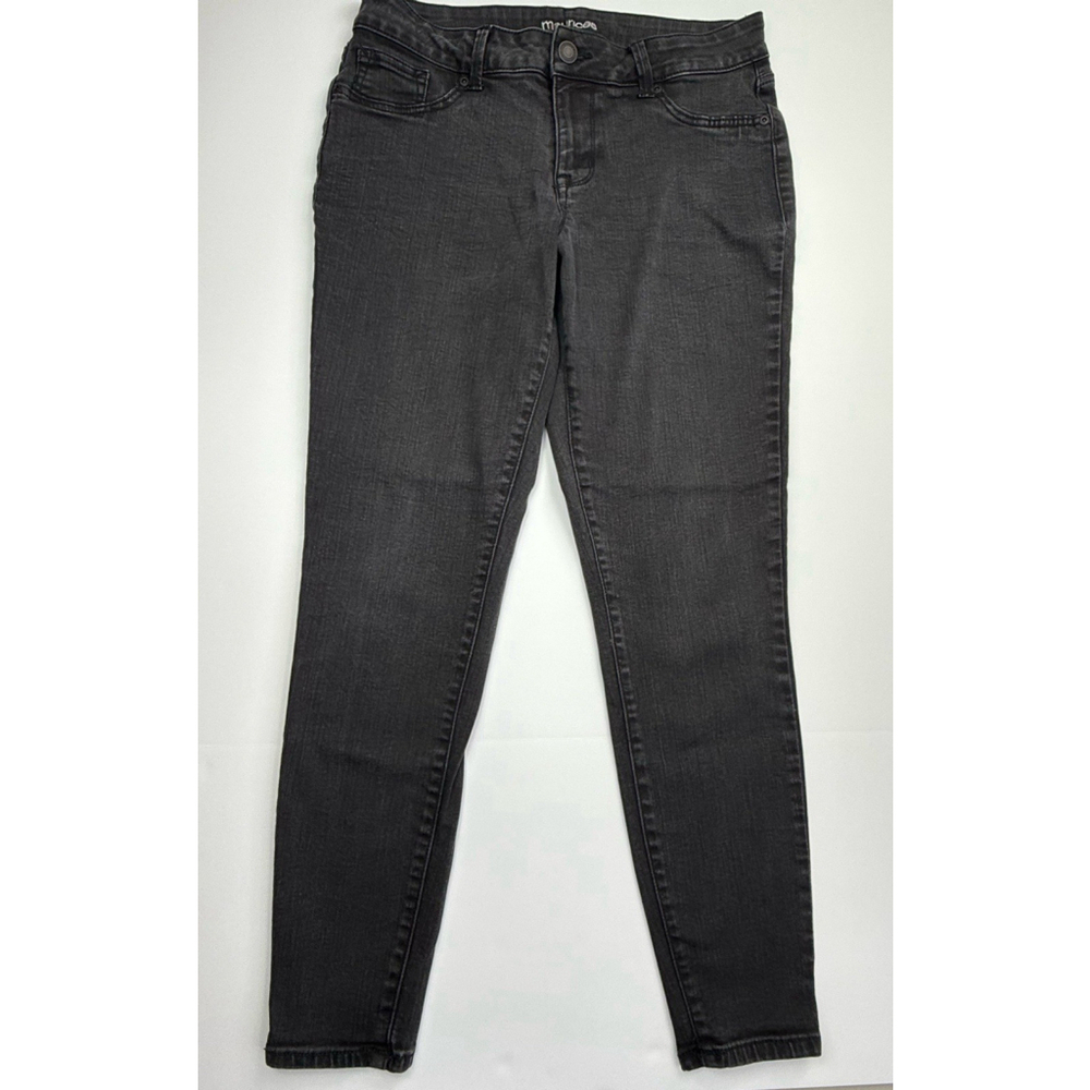Maurices High Rise Jegging Jeans Women's Large Long Stretch Denim Black Ankle